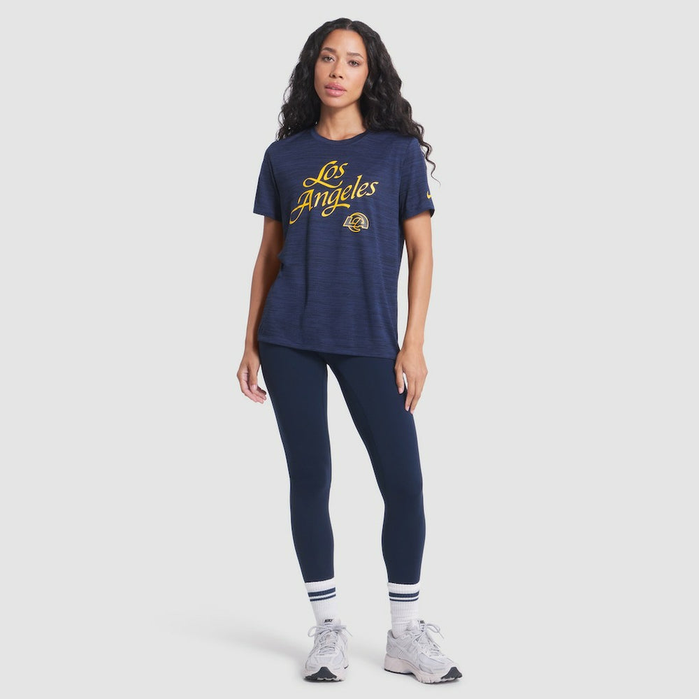 Los Angeles Rams Women's 2025 Rivalries Collection Sideline Velocity Dri-FIT T-Shirt - Midnight Blue - Nike