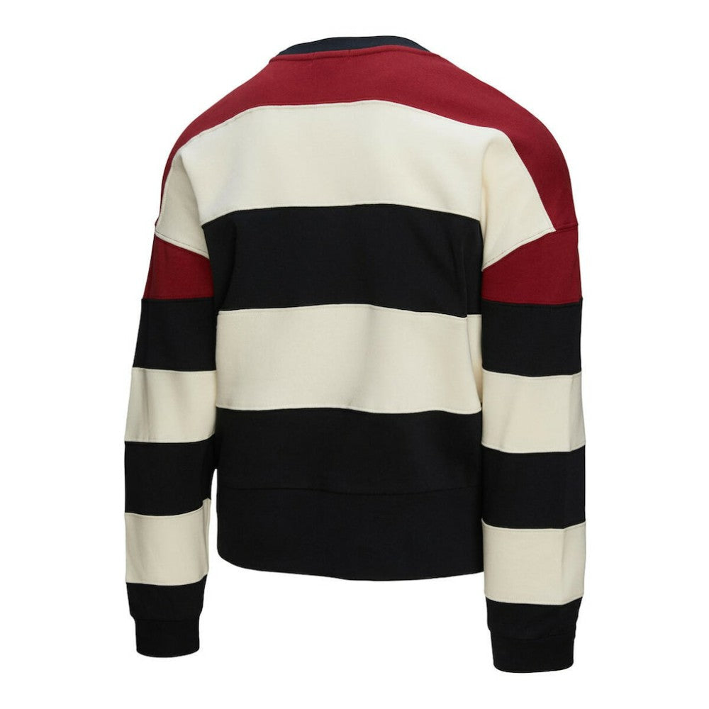 Philadelphia Phillies Mitchell & Ness Women's Cooperstown Collection Blocked Fleece Pullover Sweatshirt- Burgundy/Black for sale