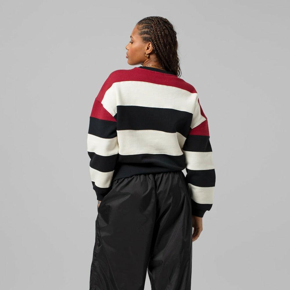 Philadelphia Phillies Mitchell & Ness Women's Cooperstown Collection Blocked Fleece Pullover Sweatshirt- Burgundy/Black for sale