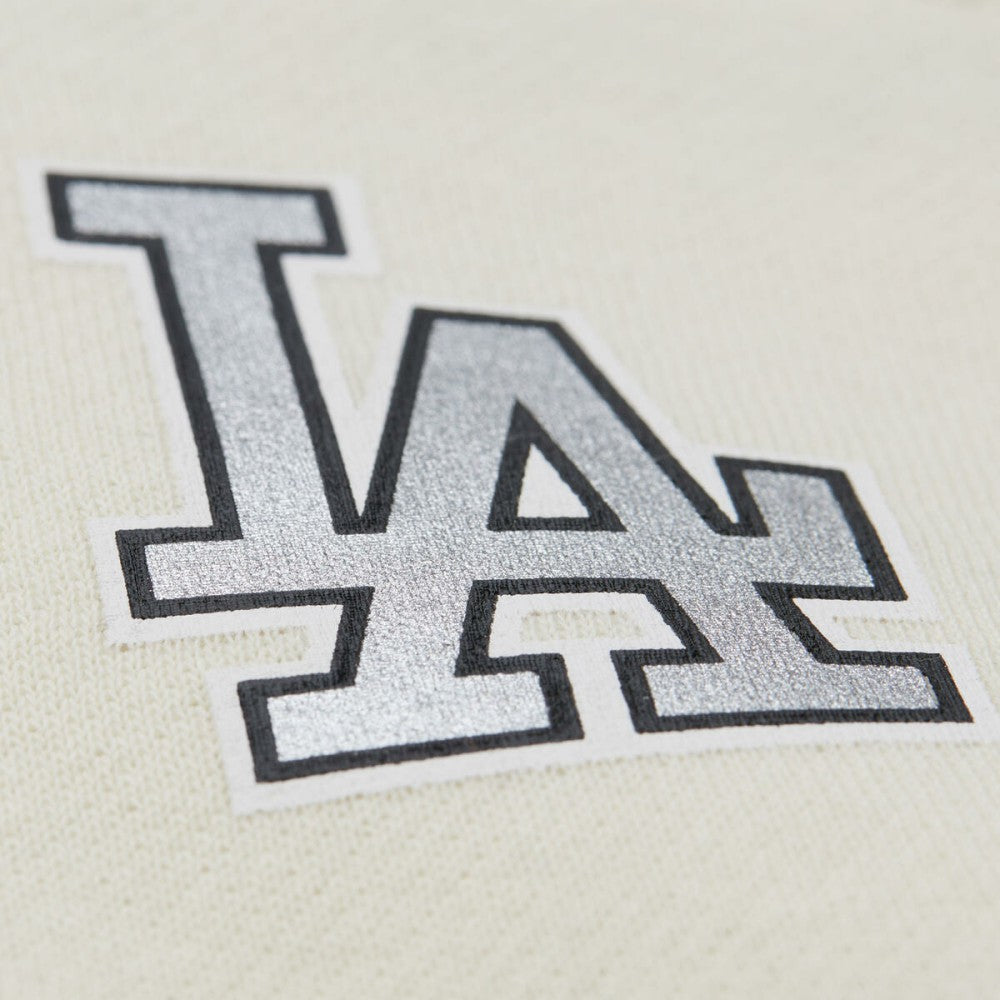 Los Angeles Dodgers Mitchell & Ness Women's Cooperstown Collection Blocked Fleece Pullover Sweatshirt- Gray/Black for sale