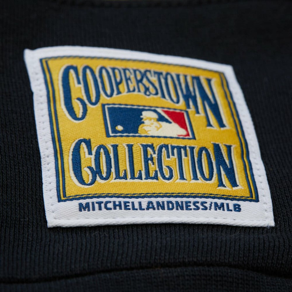 Atlanta Braves Mitchell & Ness Women's Cooperstown Collection Blocked Fleece Pullover Sweatshirt- Red/Black Sale
