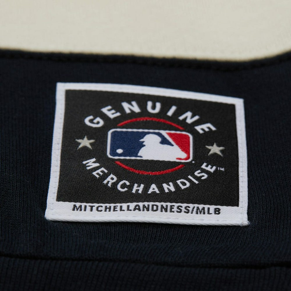 Minnesota Twins Mitchell & Ness Women's Cooperstown Collection Blocked Fleece Pullover Sweatshirt- Navy/Black Near Me