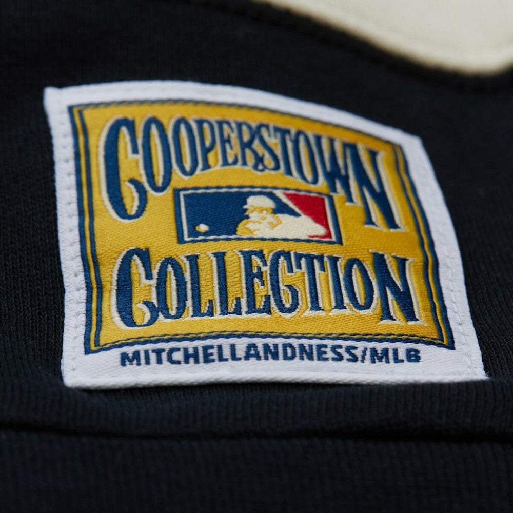 Houston Astros Mitchell & Ness Women's Cooperstown Collection Blocked Fleece Pullover Sweatshirt- Orange/Black Near Me