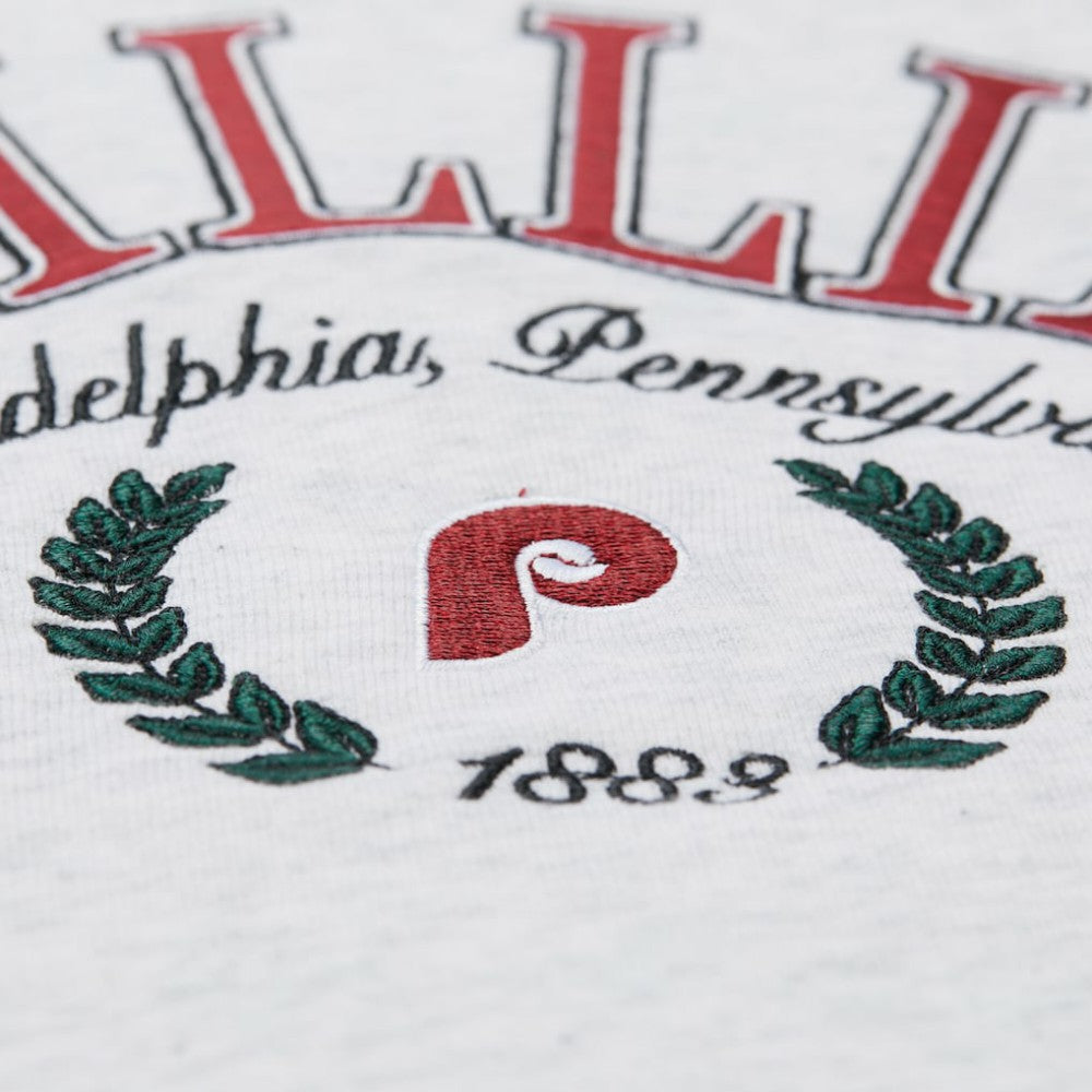 Philadelphia Phillies Mitchell & Ness Women's Cropped Toggle Pullover Sweatshirt for sale