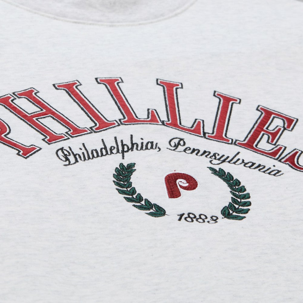 Philadelphia Phillies Mitchell & Ness Women's Cropped Toggle Pullover Sweatshirt for sale