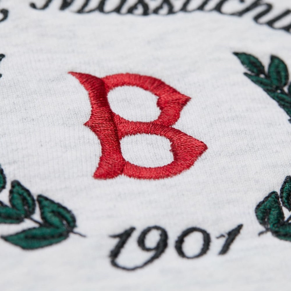 Boston Red Sox Mitchell & Ness Women's Cropped Toggle Pullover Sweatshirt Discount