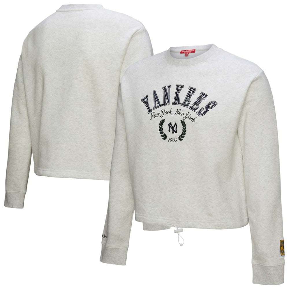 New York Yankees Mitchell & Ness Women's Cropped Toggle Pullover Sweatshirt Online