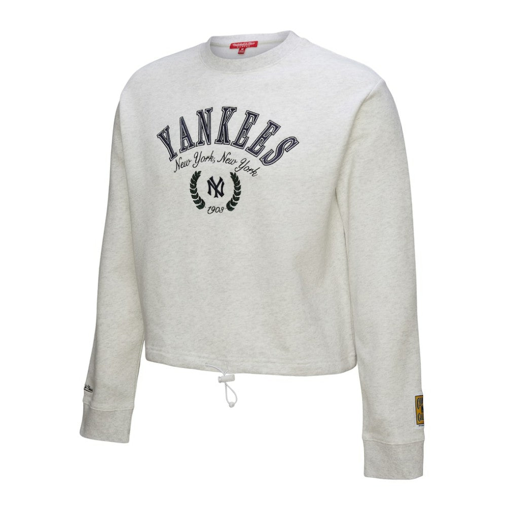 New York Yankees Mitchell & Ness Women's Cropped Toggle Pullover Sweatshirt Online