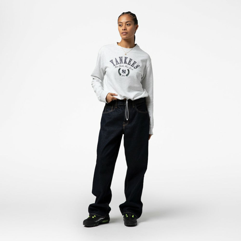 New York Yankees Mitchell & Ness Women's Cropped Toggle Pullover Sweatshirt Online