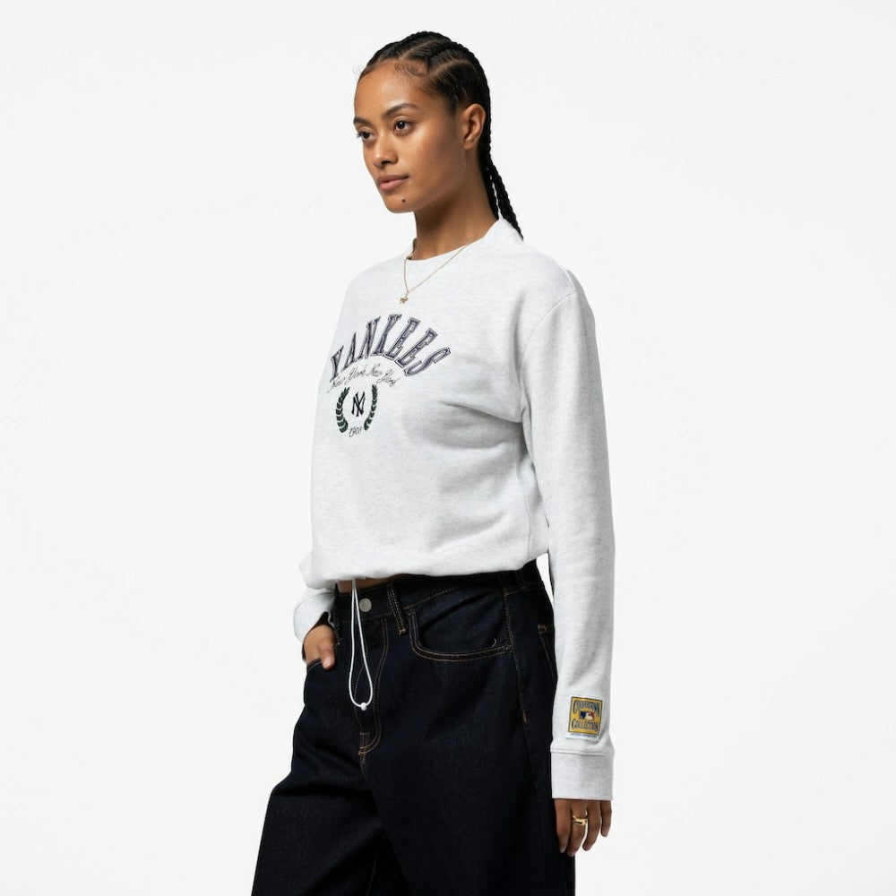 New York Yankees Mitchell & Ness Women's Cropped Toggle Pullover Sweatshirt Online