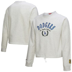 Los Angeles Dodgers Mitchell & Ness Women's Cropped Toggle Pullover Sweatshirt Discount