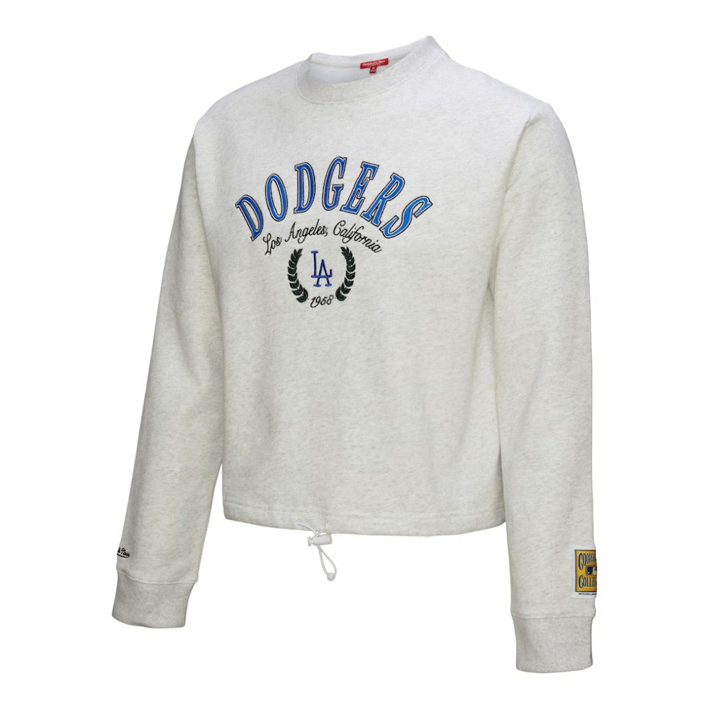 Los Angeles Dodgers Mitchell & Ness Women's Cropped Toggle Pullover Sweatshirt Discount