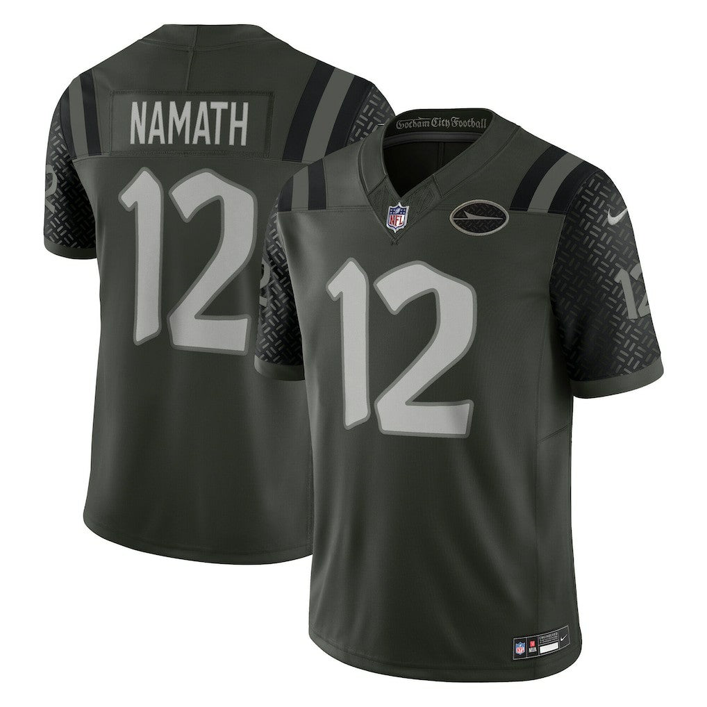 Joe Namath New York Jets 2025 Rivalries Collection Retired Player Limited Jersey - Gotham Green - Nike
