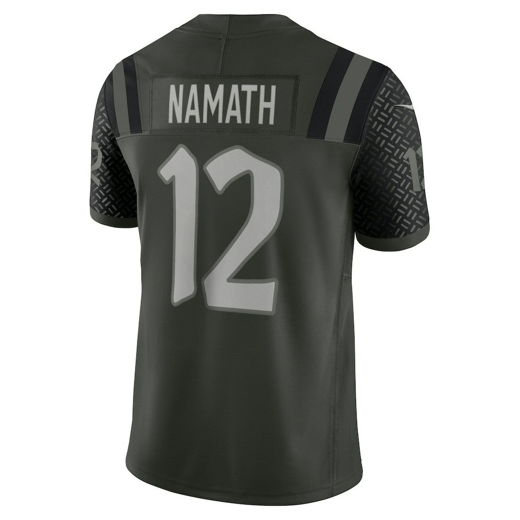 Joe Namath New York Jets 2025 Rivalries Collection Retired Player Limited Jersey - Gotham Green - Nike