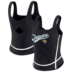 Jacksonville Jaguars WEAR by Erin Andrews Women's Square Neck Tank Top - Black - NFL