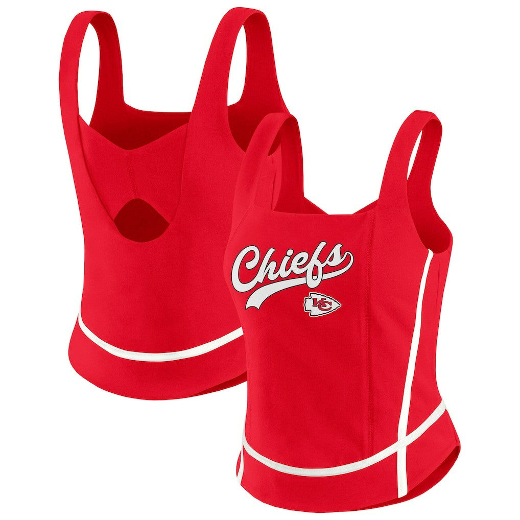 Kansas City Chiefs WEAR by Erin Andrews Women's Square Neck Tank Top - Red - NFL