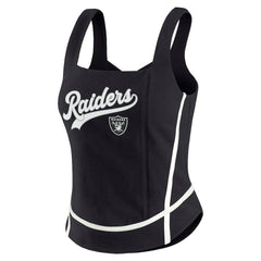 Las Vegas Raiders WEAR by Erin Andrews Women's Square Neck Tank Top - Black - NFL