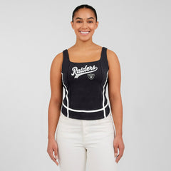 Las Vegas Raiders WEAR by Erin Andrews Women's Square Neck Tank Top - Black - NFL