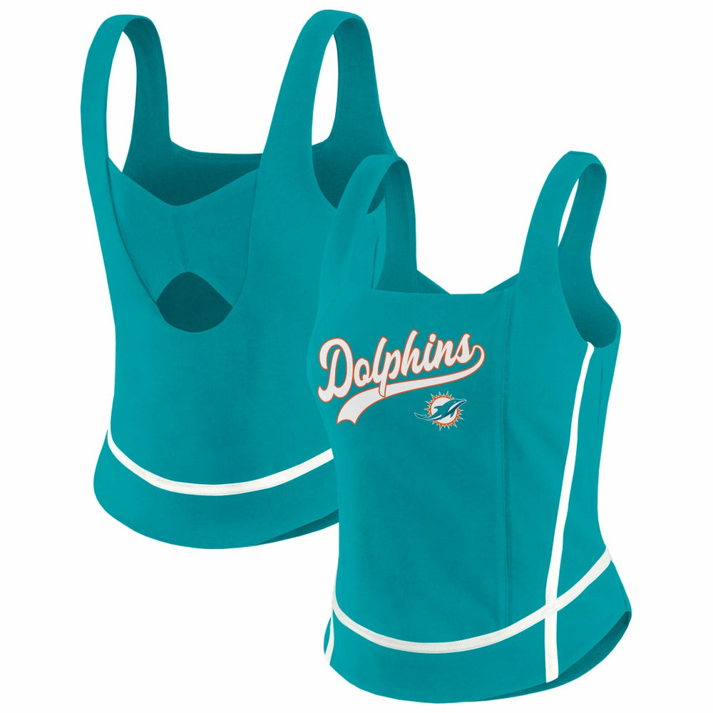Miami Dolphins WEAR by Erin Andrews Women's Square Neck Tank Top - Aqua - NFL
