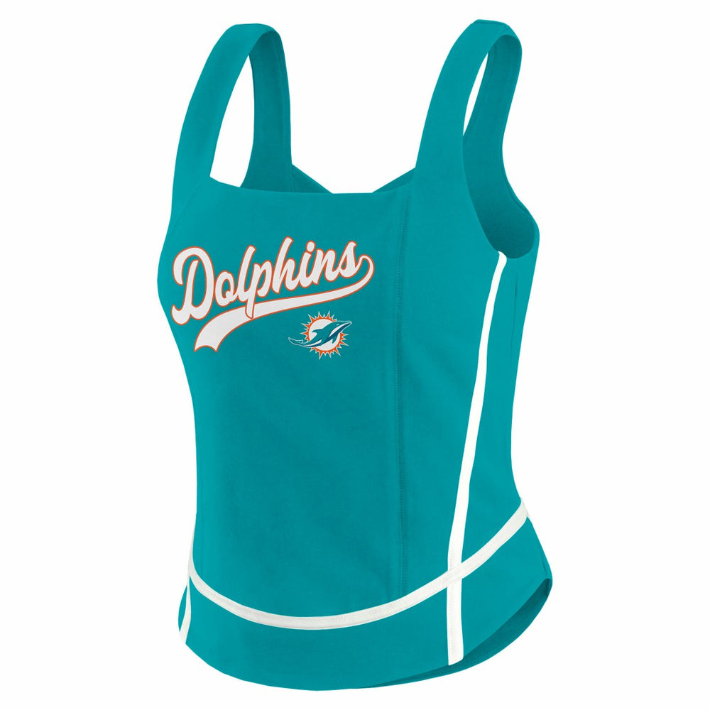 Miami Dolphins WEAR by Erin Andrews Women's Square Neck Tank Top - Aqua - NFL