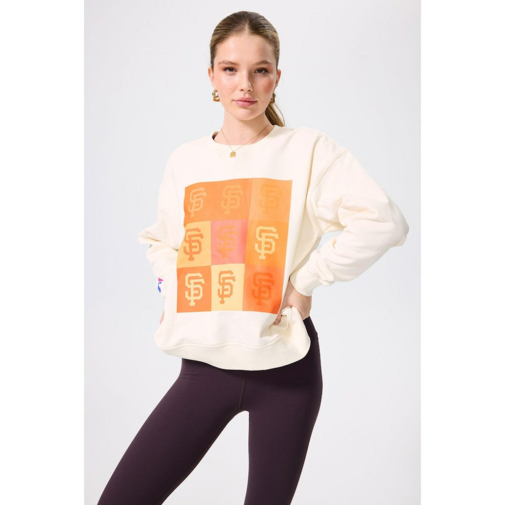 San Francisco Giants Terez Women's Technicolor  Oversized Pullover Sweatshirt Online