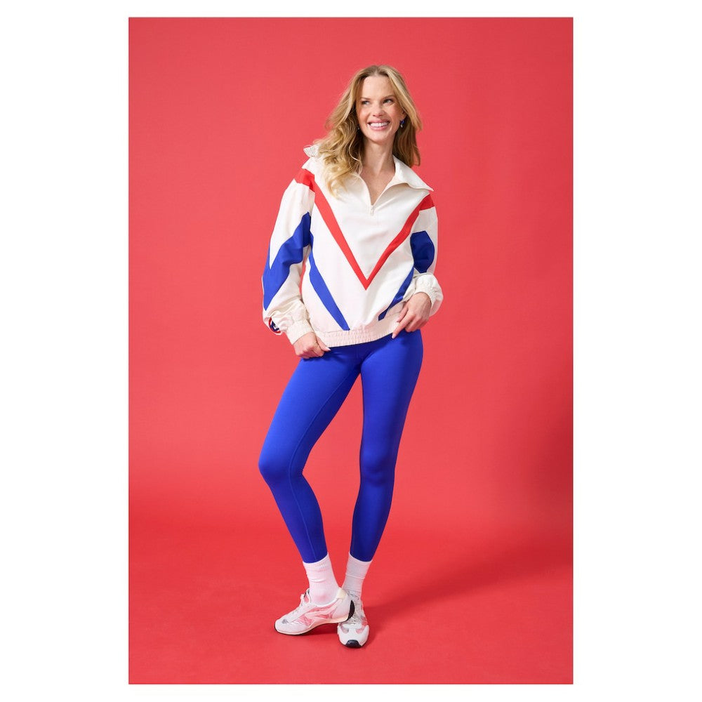 Chicago Cubs Terez Women's Ripstop Chevron Quarter-Zip Pullover for sale
