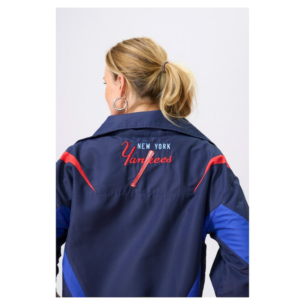New York Yankees Terez Women's Ripstop Chevron Quarter-Zip Pullover Online