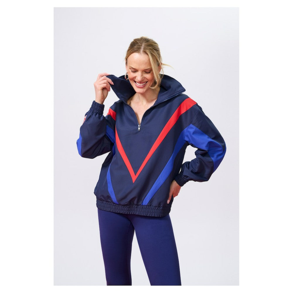 New York Yankees Terez Women's Ripstop Chevron Quarter-Zip Pullover Online