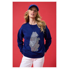 Chicago Cubs Terez Women's Oversized Gemstone Logo Sweatshirt for sale