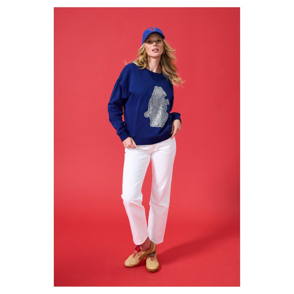 Chicago Cubs Terez Women's Oversized Gemstone Logo Sweatshirt for sale