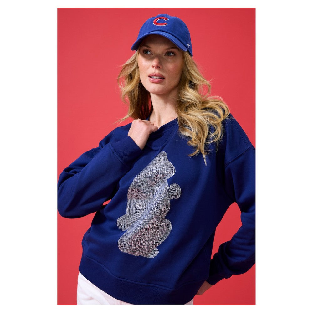 Chicago Cubs Terez Women's Oversized Gemstone Logo Sweatshirt for sale