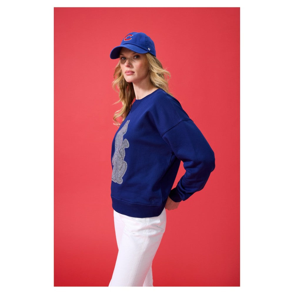 Chicago Cubs Terez Women's Oversized Gemstone Logo Sweatshirt for sale