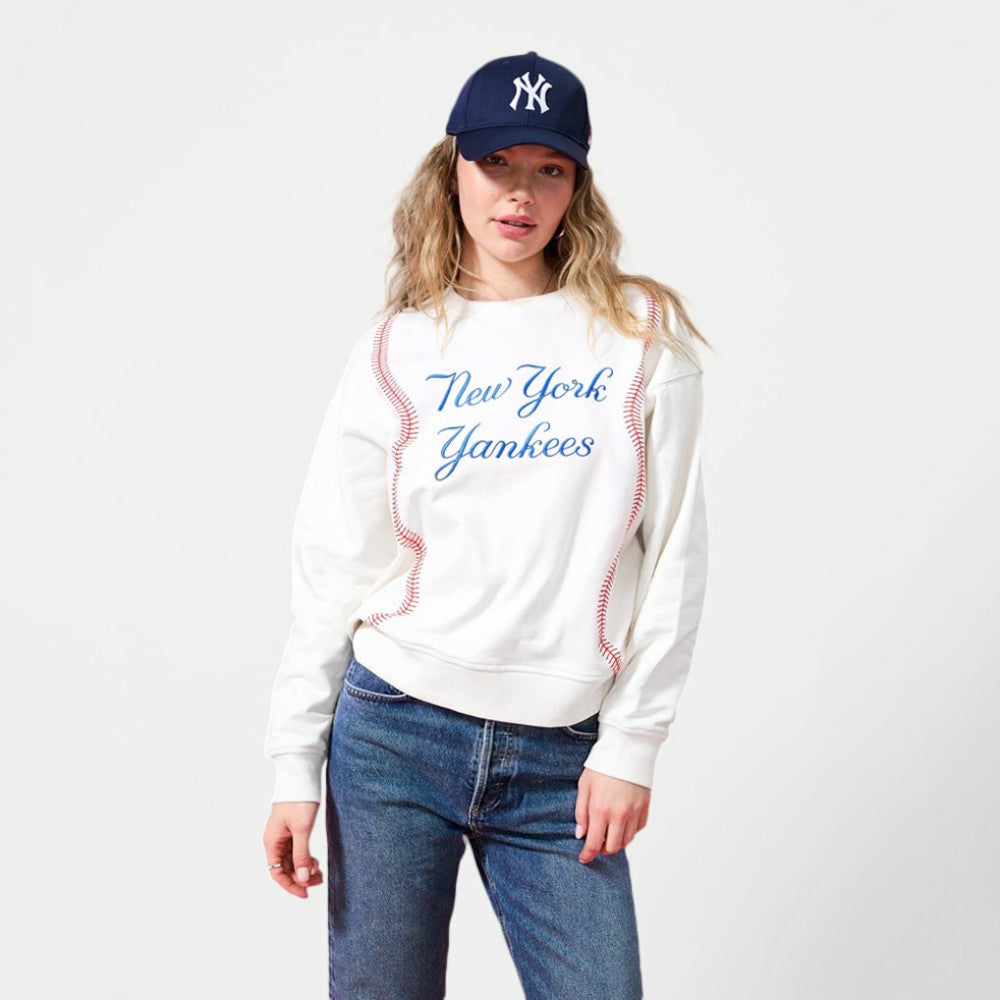 New York Yankees Terez Women's Baseball Stitch Pullover Sweatshirt Outlet