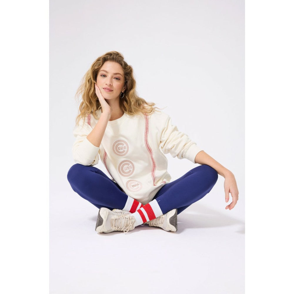 Chicago Cubs Terez Women's Baseball Stitch Pullover Sweatshirt Online