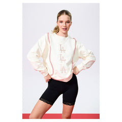 Los Angeles Dodgers Terez Women's Baseball Stitch Pullover Sweatshirt Outlet