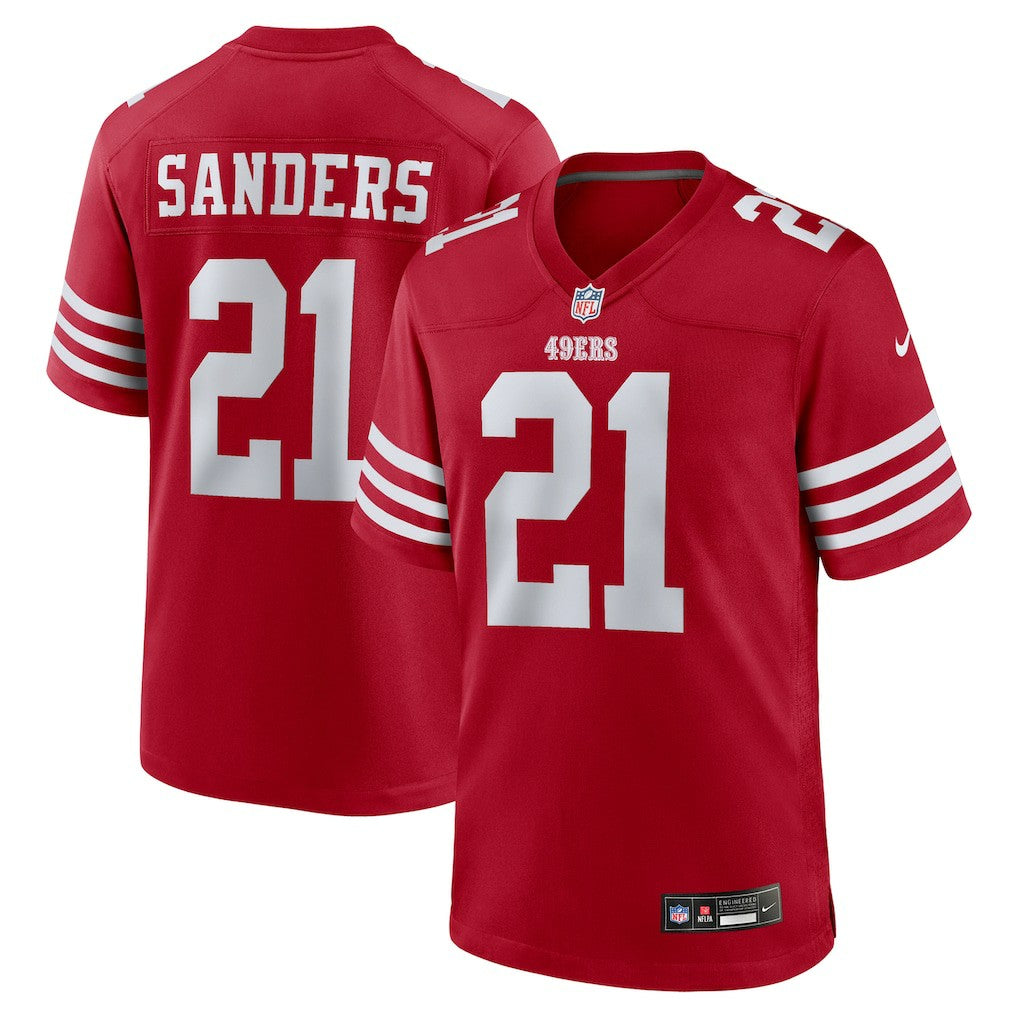 Deion Sanders San Francisco 49ers Team Retired Player Game Jersey - Scarlet - Nike