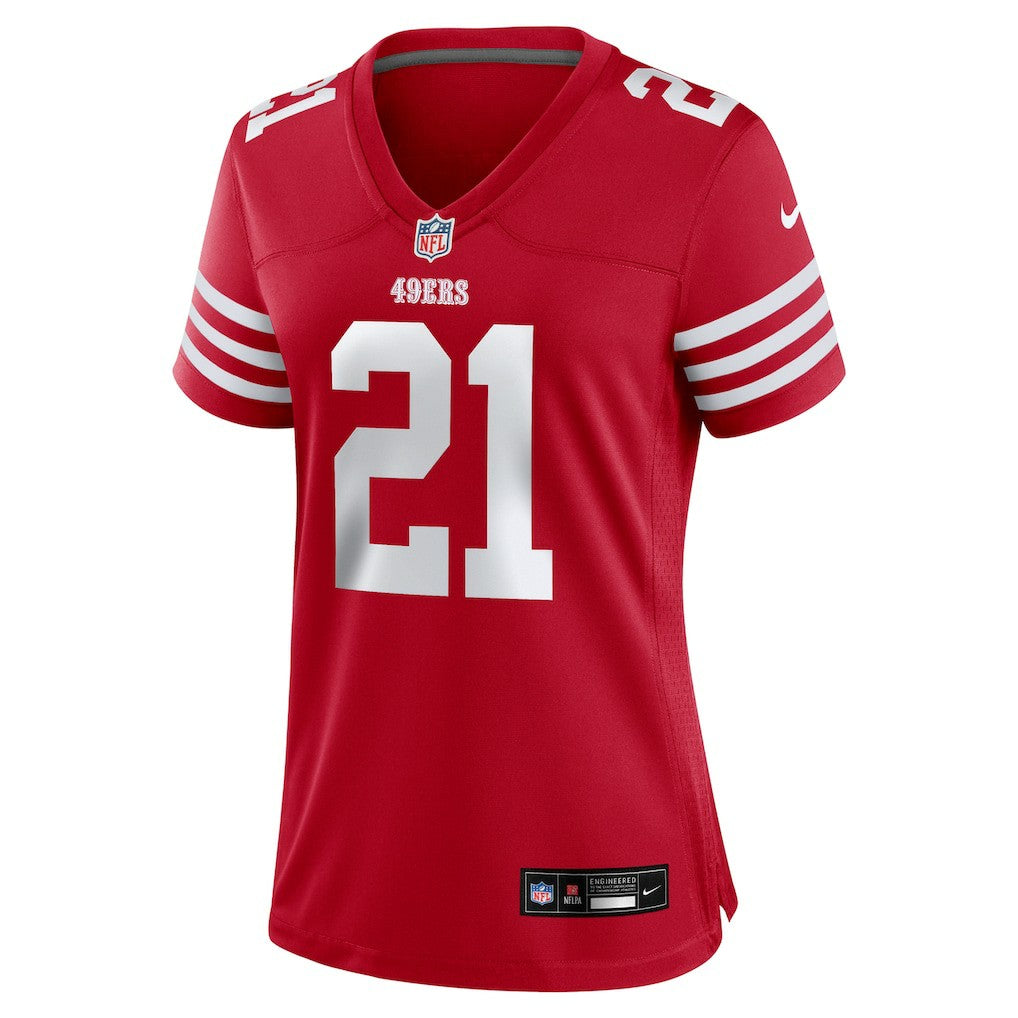Deion Sanders San Francisco 49ers Women's Retired Player Game Jersey - Scarlet - Nike
