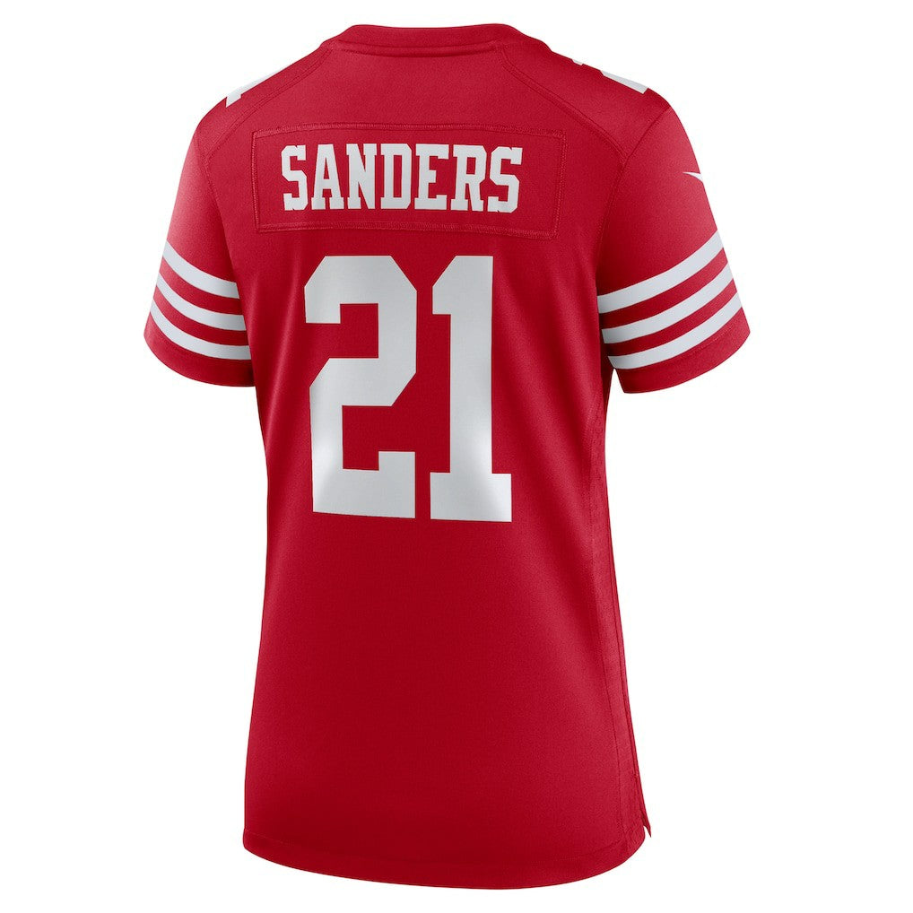 Deion Sanders San Francisco 49ers Women's Retired Player Game Jersey - Scarlet - Nike