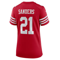 Deion Sanders San Francisco 49ers Women's Retired Player Game Jersey - Scarlet - Nike