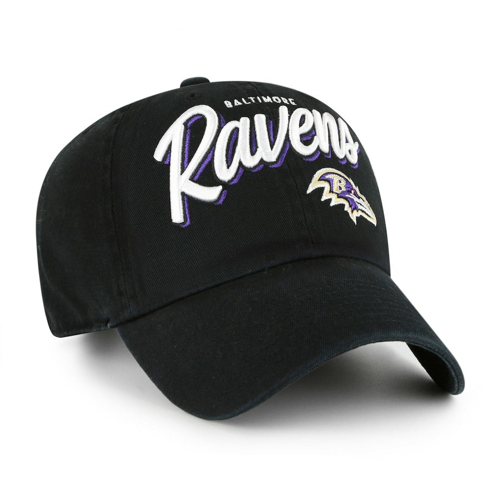 Baltimore Ravens '47 Women's Ariana Clean Up Adjustable Hat - Black - 47 brand