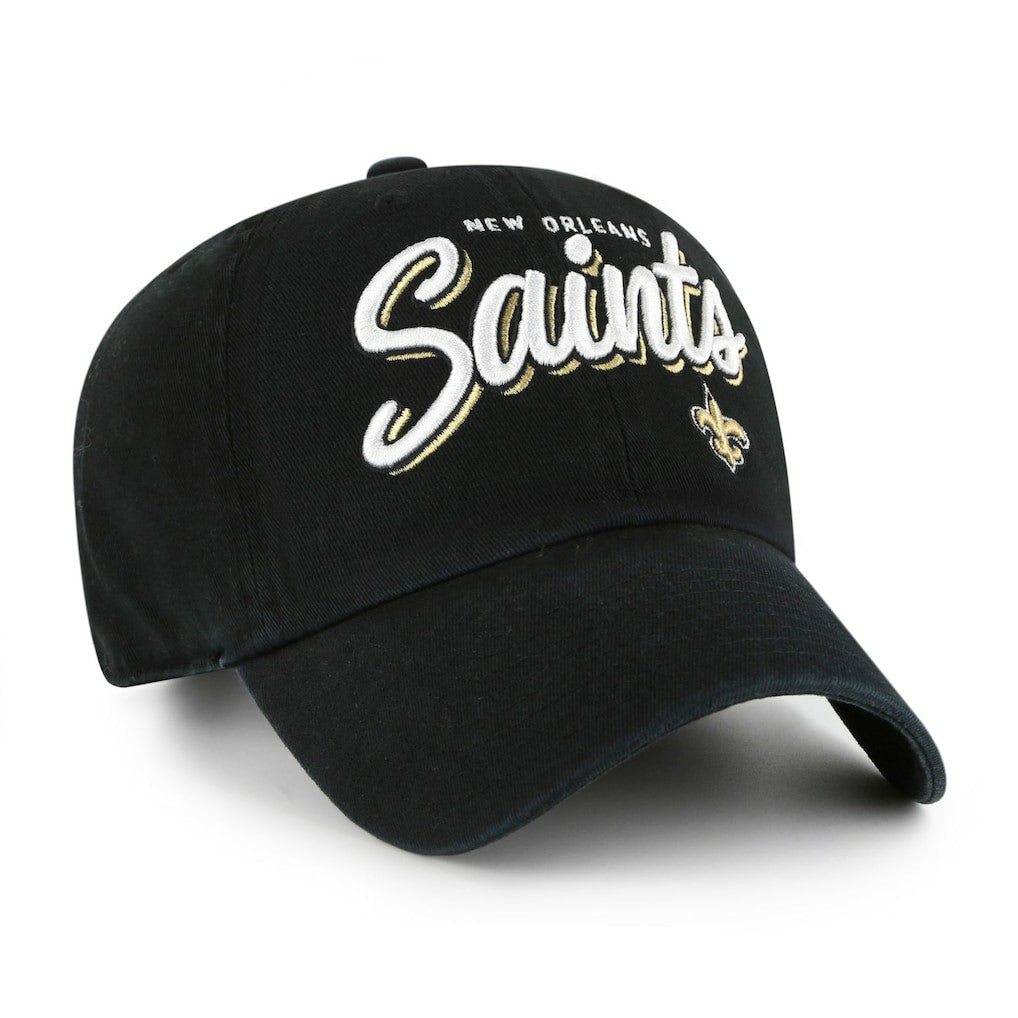 New Orleans Saints '47 Women's Ariana Clean Up Adjustable Hat - Black - 47 brand