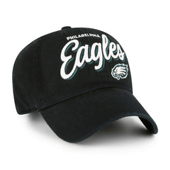 Philadelphia Eagles '47 Women's Ariana Clean Up Adjustable Hat - Black - 47 brand