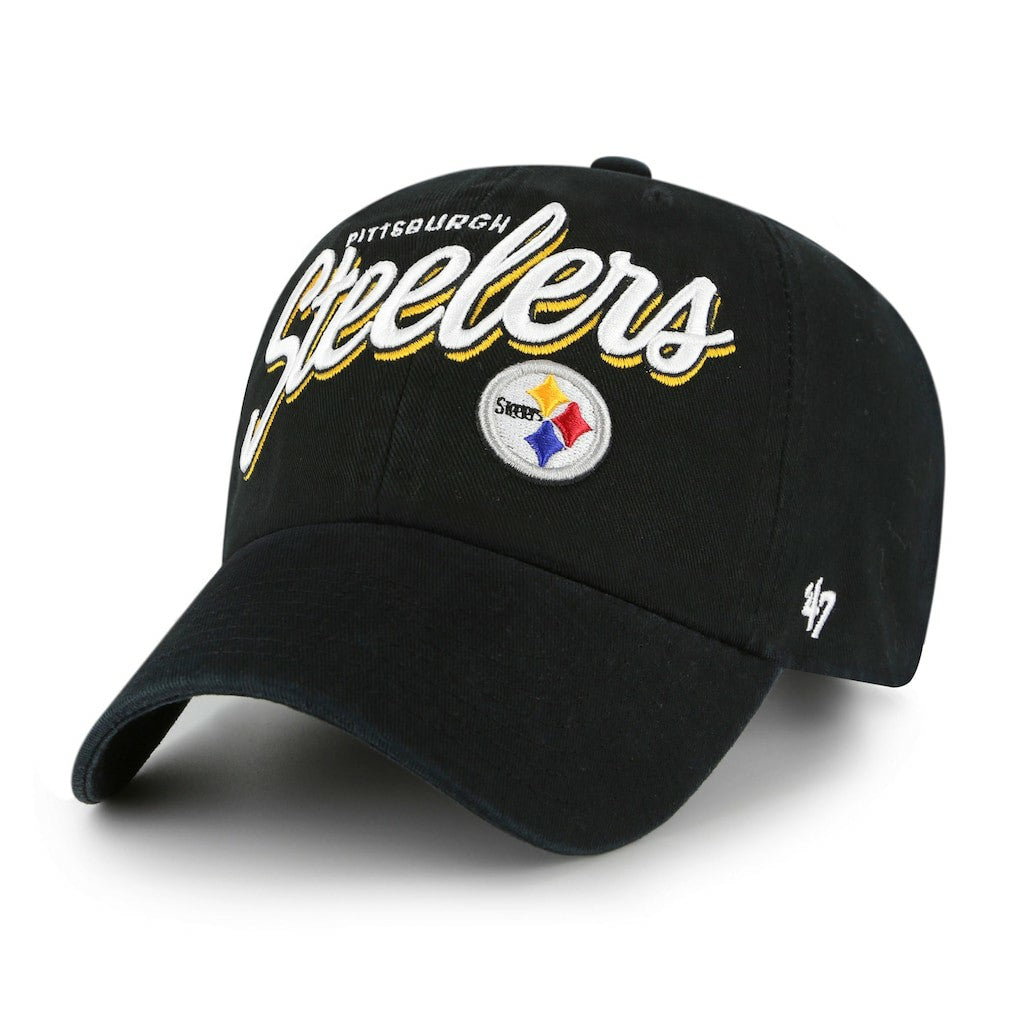 Pittsburgh Steelers '47 Women's Ariana Clean Up Adjustable Hat - Black - 47 brand