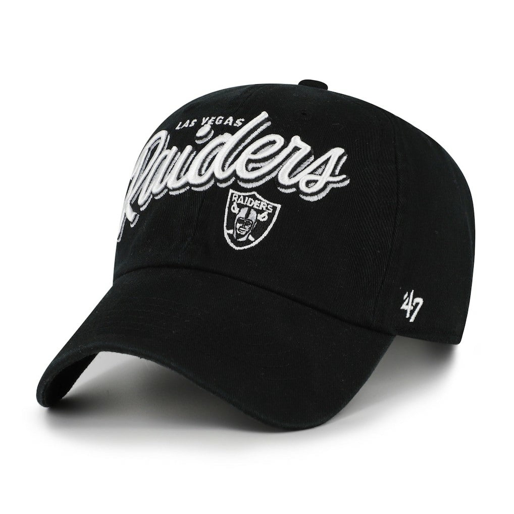 Las Vegas Raiders '47 Women's Ariana Clean Up Adjustable Hat - Black - 47 brand