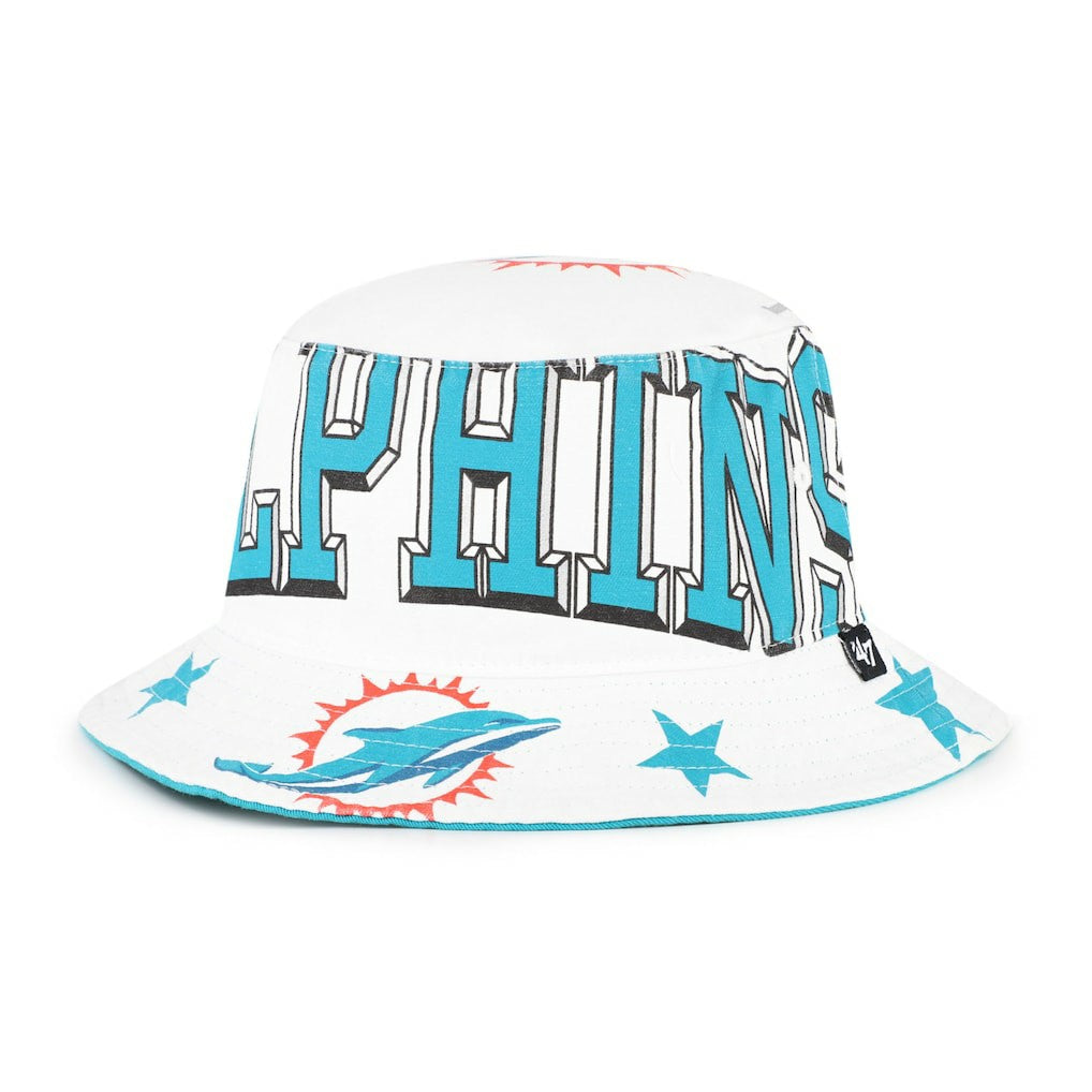 Miami Dolphins '47 Women's Energize Bucket Hat - White - 47 brand