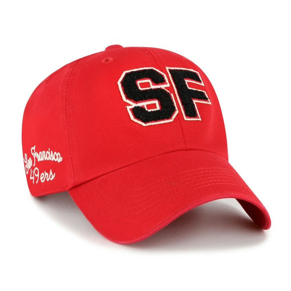 San Francisco 49ers '47 Women's Zoey Clean Up Adjustable Hat - Scarlet - 47 brand