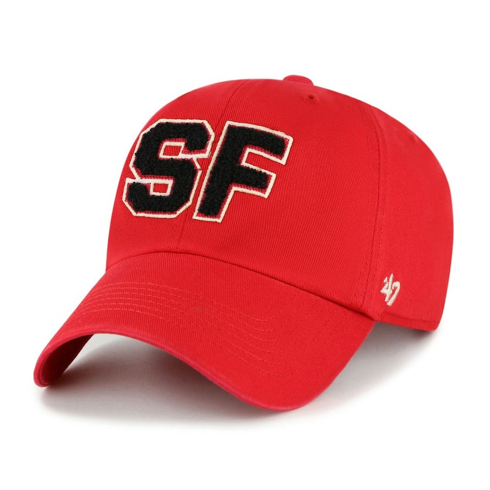 San Francisco 49ers '47 Women's Zoey Clean Up Adjustable Hat - Scarlet - 47 brand