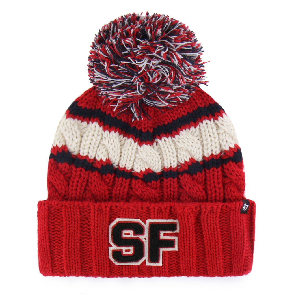 San Francisco 49ers '47 Women's Emma Cuffed Knit Hat with Pom - Scarlet - 47 brand