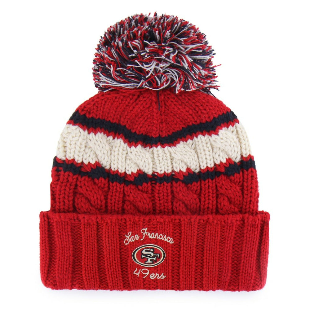 San Francisco 49ers '47 Women's Emma Cuffed Knit Hat with Pom - Scarlet - 47 brand