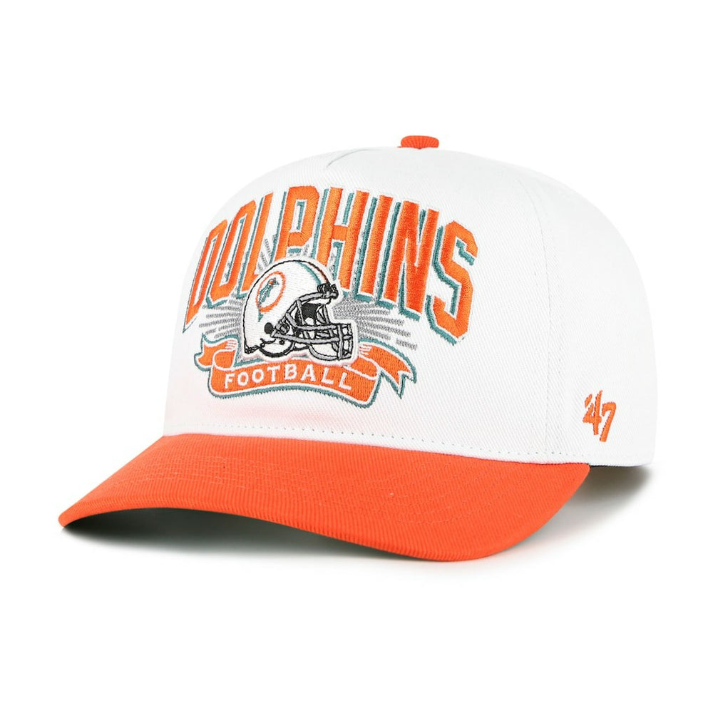 Miami Dolphins '47 Youth Prime Play Hitch Adjustable Hat - White/Orange - 47 brand